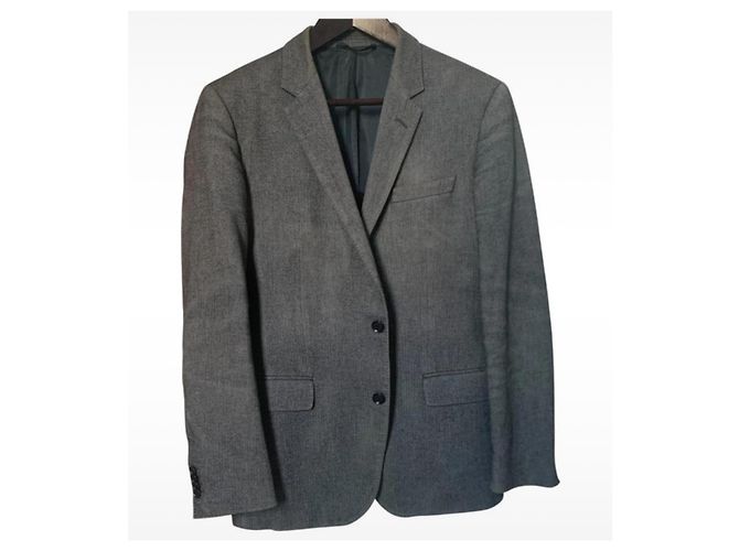 Hugo Boss Blazer in Cotone Grigio - vista 3