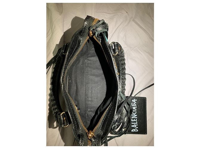Borsa Balenciaga Neo Classic City Graffiti in pelle nera Nero Multicolore - vista 6