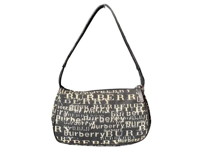 Borsa a tracolla Burberry Monogram Graffiti Nero Bianco - vista 4