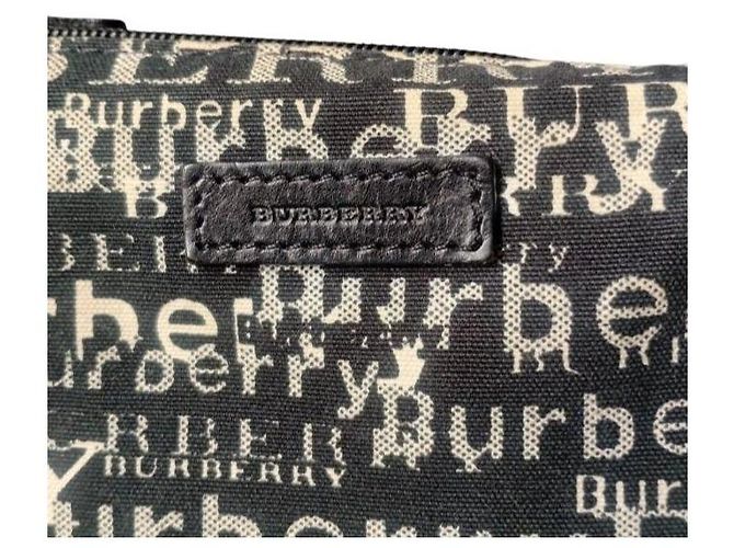 Borsa a tracolla Burberry Monogram Graffiti Nero Bianco - vista 5