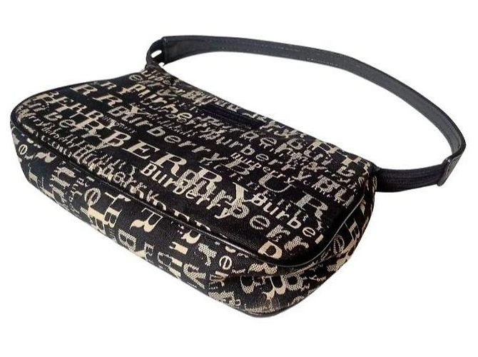 Borsa a tracolla Burberry Monogram Graffiti Nero Bianco - vista 6