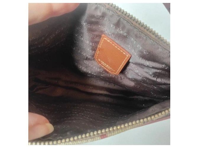 Borsa a tracolla Burberry Haymarket Check Marrone Beige - vista 7