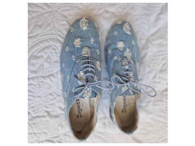 Repetto Scarpe Oxford in Denim Blu - vista 2