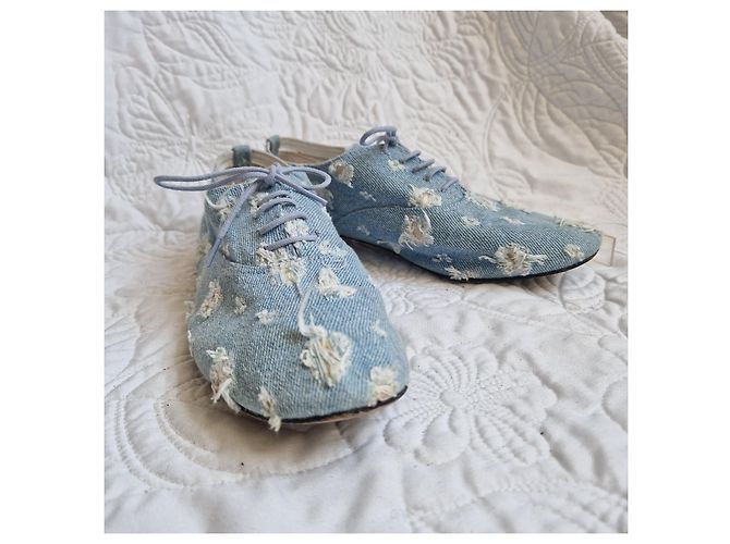 Repetto Scarpe Oxford in Denim Blu - vista 4