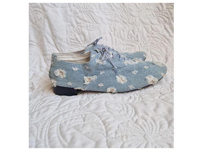 Repetto Scarpe Oxford in Denim Blu - vista 5