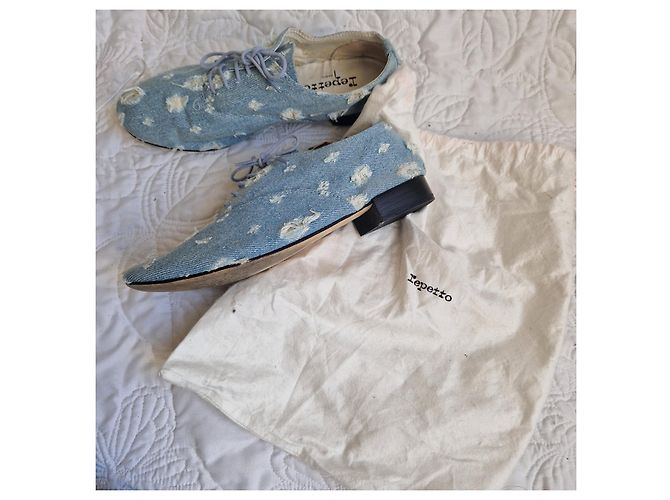 Repetto Scarpe Oxford in Denim Blu - vista 8