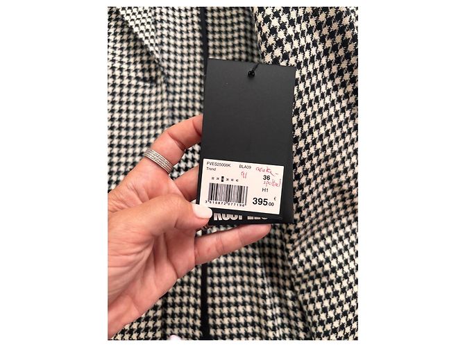 Blazer The Kooples pata de gallo Negro Blanco - vista 2