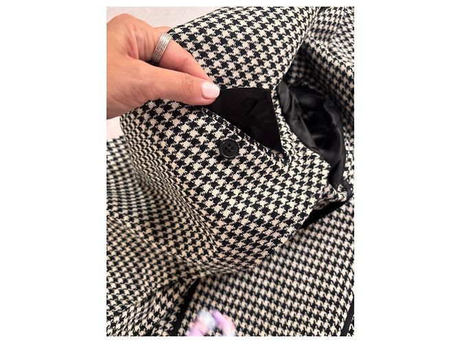 Blazer The Kooples pata de gallo Negro Blanco - vista 4
