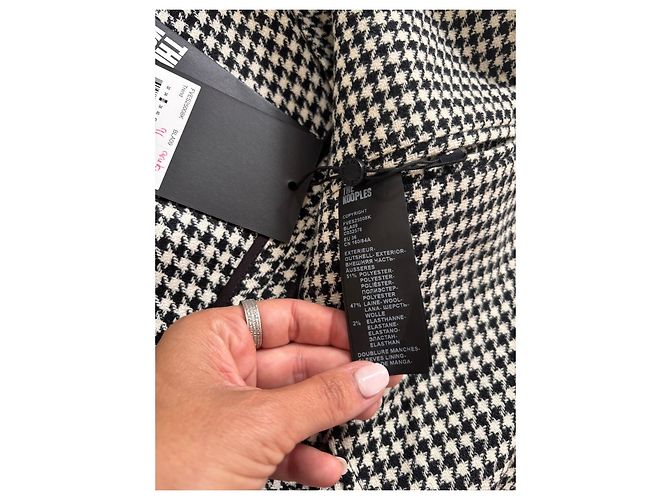 Blazer The Kooples pata de gallo Negro Blanco - vista 5
