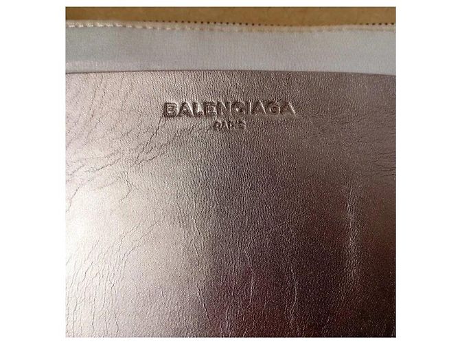 Balenciaga Clutch mit Metallic-Einsatz Beige Metallisch - Ansicht 3
