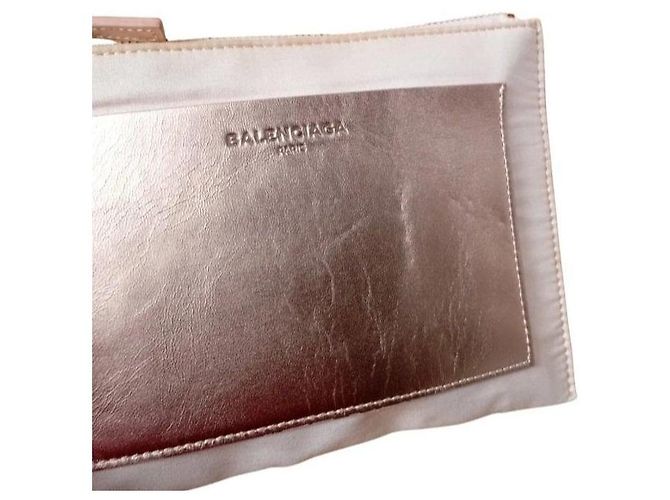 Balenciaga Clutch mit Metallic-Einsatz Beige Metallisch - Ansicht 6