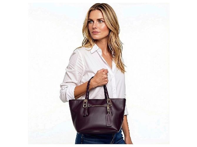 Coach Market Kleine Leder-Tragetasche - Braun Dunkelbraun - Ansicht 2