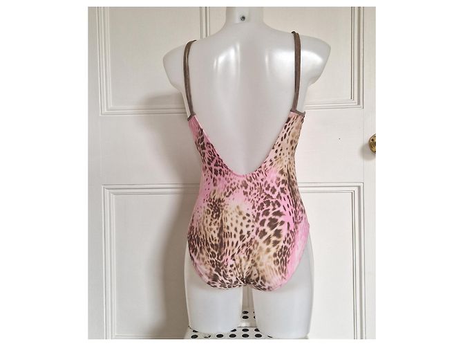 Autre Marque Maryan Mehlhorn Einteiler-Badeanzug Leopardenprint Braun Pink - Ansicht 4