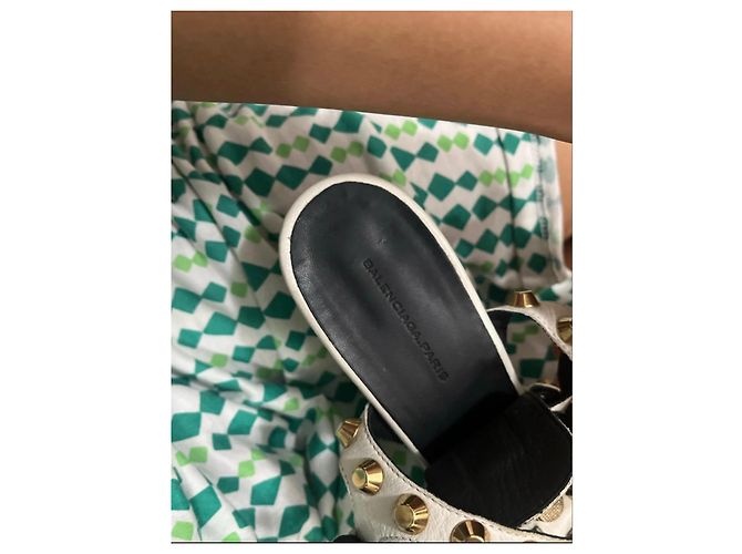 Balenciaga Sandali Zeppa Pelle Bianca Bianco - vista 4