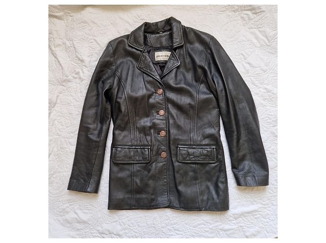 Pierre Cardin Blazer de cuero negro - vista 5