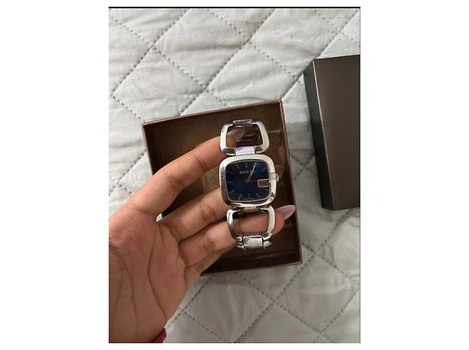 Reloj Gucci de acero con esfera azul Hardware de plata - vista 3