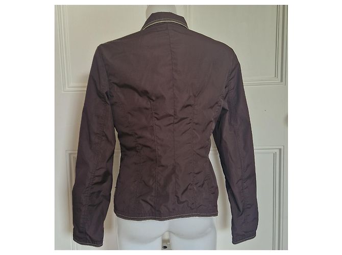 Moncler Brown Polyester Piping Jacket - view 4