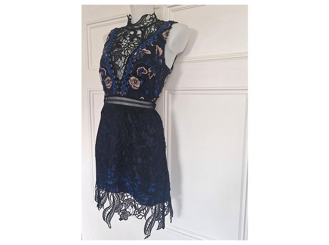 Self portrait Self-Portrait Spitzenkleid Navy Blau Schwarz - Ansicht 2
