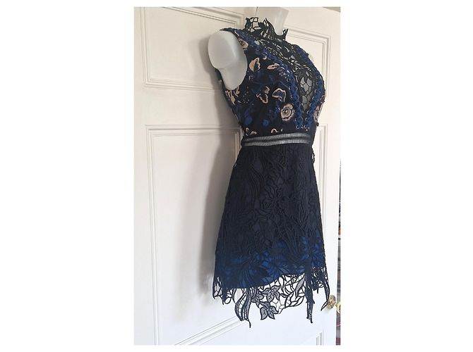 Self portrait Self-Portrait Spitzenkleid Navy Blau Schwarz - Ansicht 3