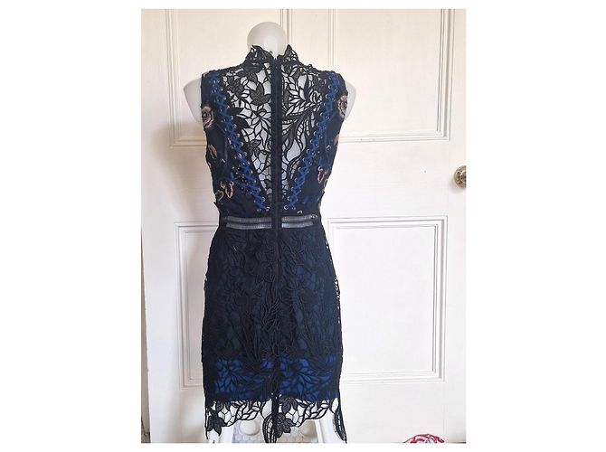 Self portrait Self-Portrait Spitzenkleid Navy Blau Schwarz - Ansicht 5