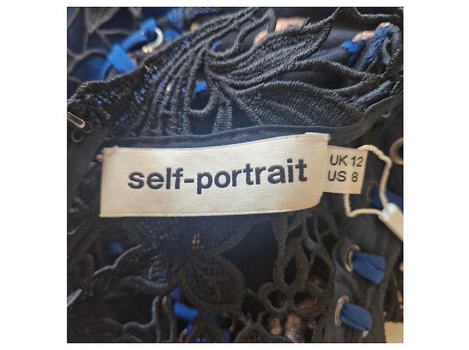 Self portrait Self-Portrait Spitzenkleid Navy Blau Schwarz - Ansicht 6