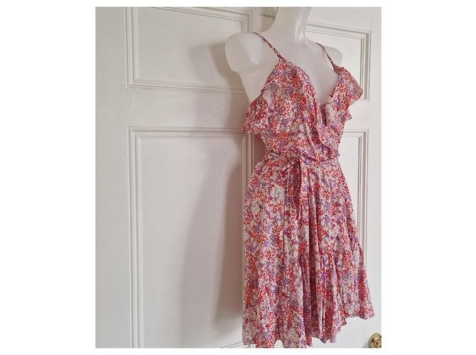 Melissa Odabash Vestido Mini em Viscose e Lurex com Estampado Floral Rosa Branco Vermelho Roxo - vista 2
