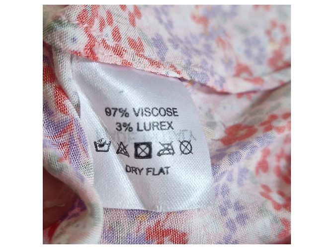Melissa Odabash Vestido Mini em Viscose e Lurex com Estampado Floral Rosa Branco Vermelho Roxo - vista 6