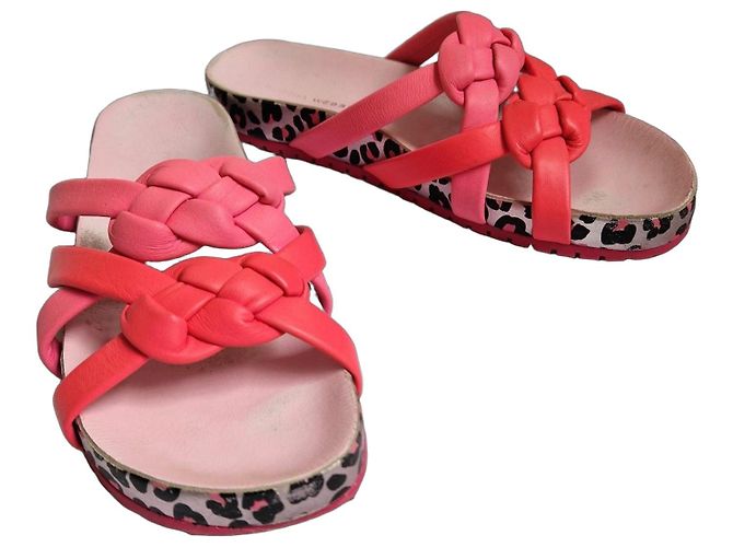 Ciabatte Sophia Webster in pelle rosa stampa leopardata Stampa leopardo - vista 2