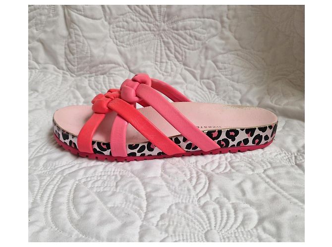 Ciabatte Sophia Webster in pelle rosa stampa leopardata Stampa leopardo - vista 3