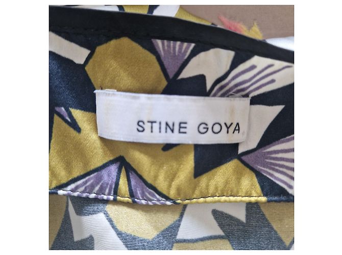 Autre Marque Stine Goya Simone Jacquard-Jacke Schwarz Weiß Grau Lila Gelb - Ansicht 5