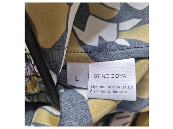 Autre Marque Stine Goya Simone Jacquard-Jacke Schwarz Weiß Grau Lila Gelb - Ansicht 6