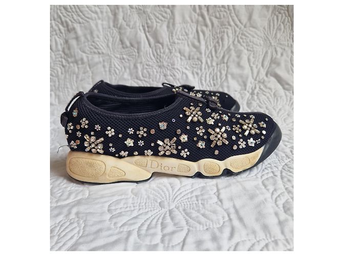 Sneakers Christian Dior impreziosite da strass Nero - vista 2