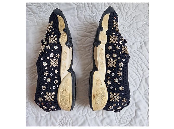 Sneakers Christian Dior impreziosite da strass Nero - vista 4