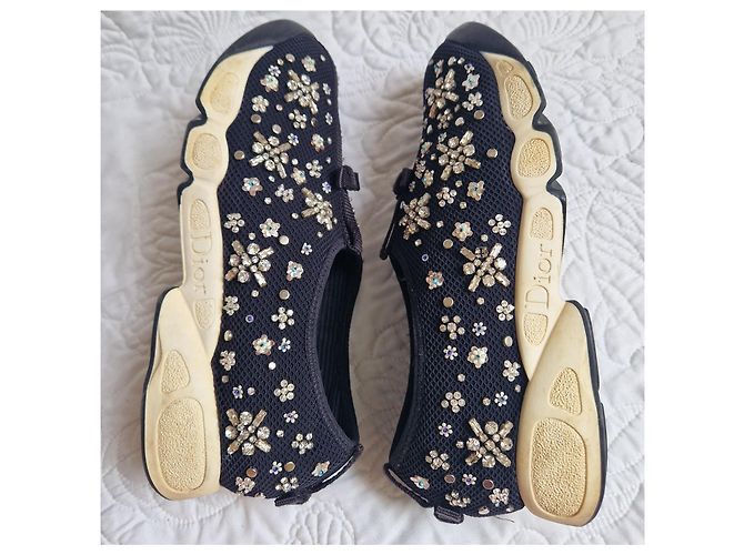 Sneakers Christian Dior impreziosite da strass Nero - vista 5