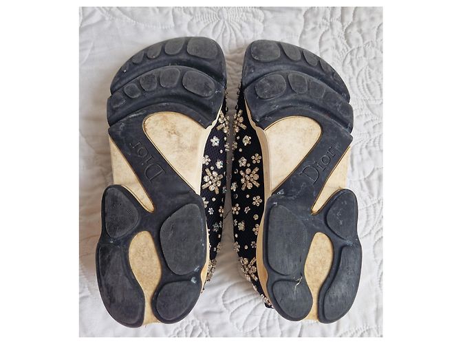 Sneakers Christian Dior impreziosite da strass Nero - vista 6