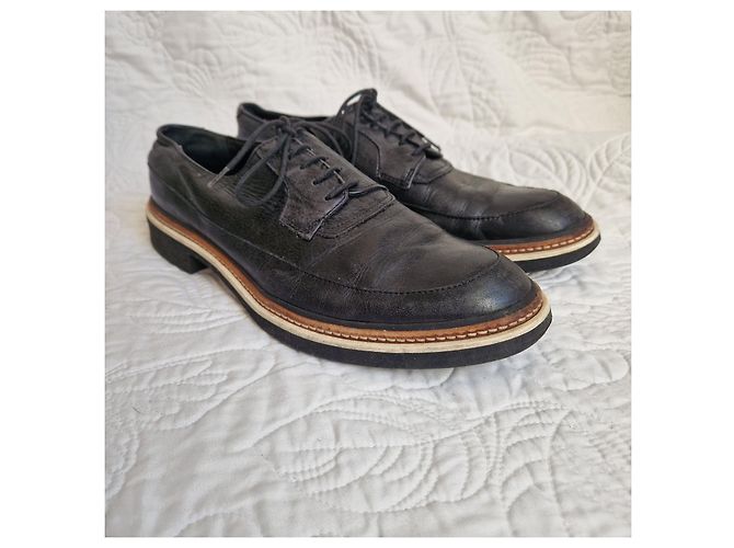 Autre Marque McQ Alexander McQueen Scarpe Oxford in pelle nera Nero - vista 2