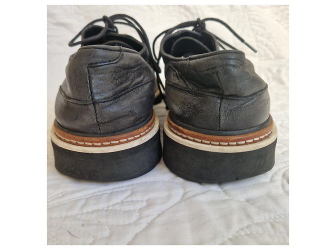Autre Marque McQ Alexander McQueen Scarpe Oxford in pelle nera Nero - vista 4