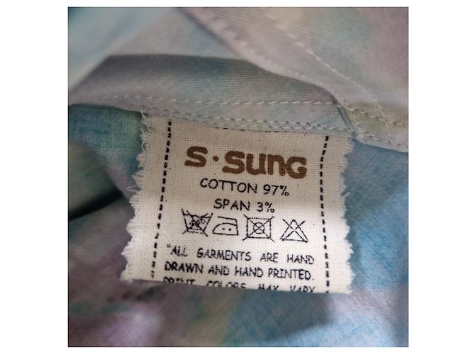Autre Marque Samantha Sung Wickelkleid mit Blumenprint Weiß Blau Grün Lila - Ansicht 7