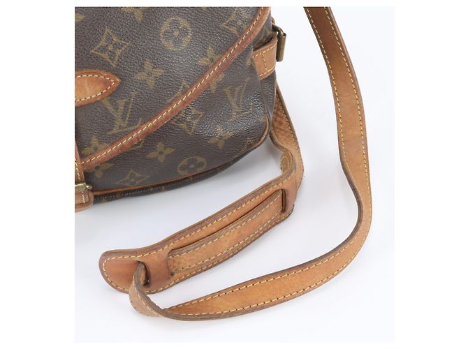 Borsa a tracolla in pelle Louis Vuitton Monogram Saumur 30 M42256 Marrone - vista 2