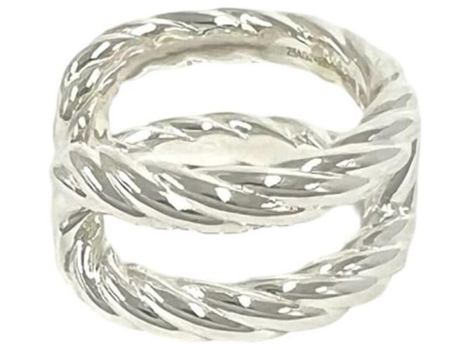 Ring Hermès Anello Hermes Area Band in Argento Sterling 925 - vista 5