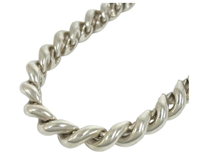 Hermès Collana Hermes Vintage Torsade MM Argento - vista 4