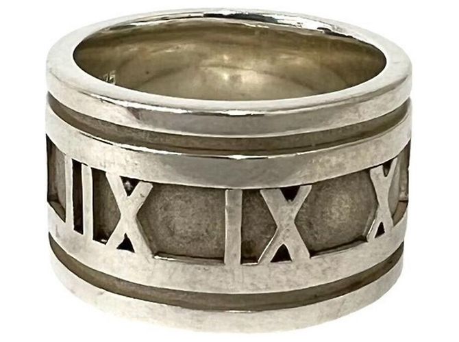 Tiffany & Co Tiffany Atlas Wide Band Ring Silvery - view 4