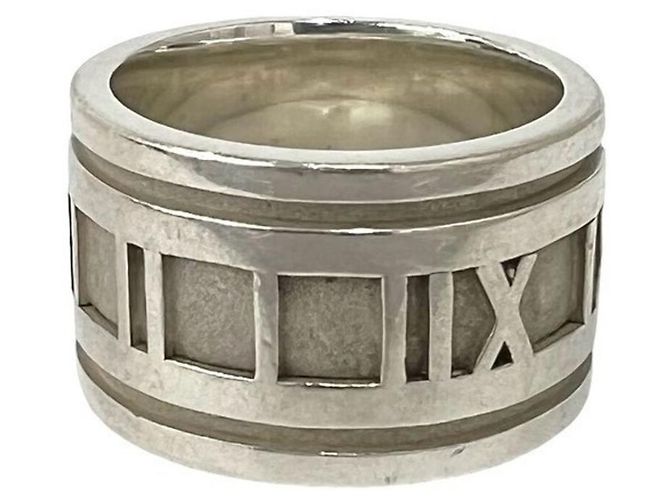 Tiffany & Co Tiffany Atlas Wide Band Ring Silvery - view 6