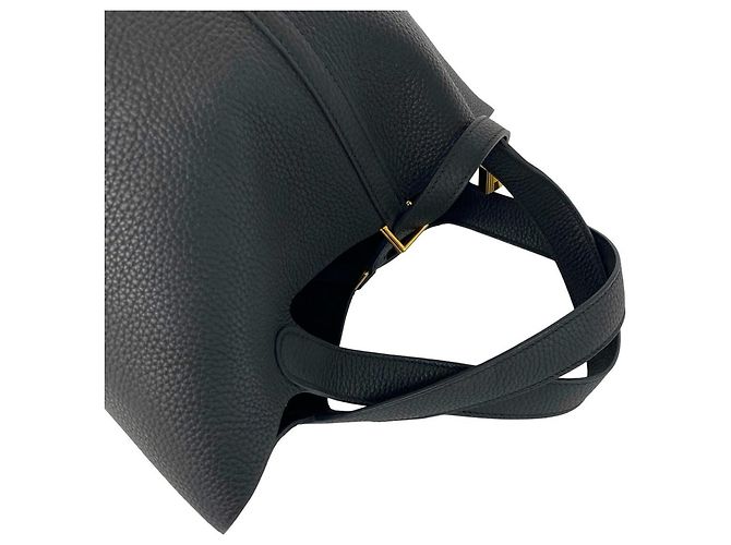 Hermès Hermes Picotin Lock MM Leder Handtasche Schwarz - Ansicht 4