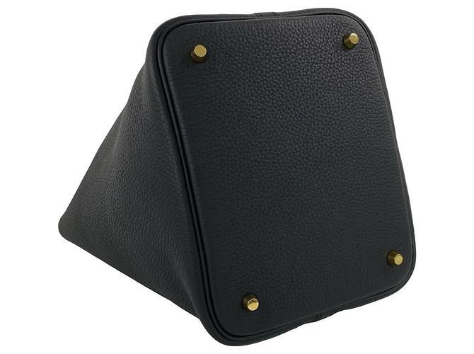 Hermès Hermes Picotin Lock MM Leder Handtasche Schwarz - Ansicht 7