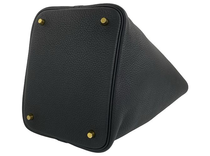 Hermès Hermes Picotin Lock MM Leder Handtasche Schwarz - Ansicht 8