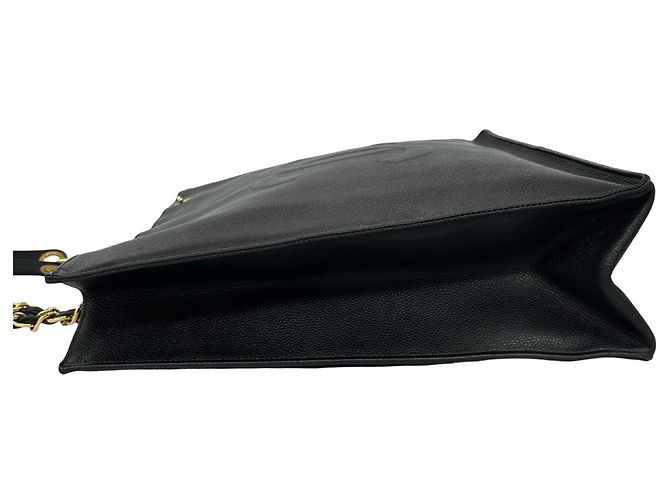 Borsa a spalla Chanel in pelle Caviar Nero - vista 5