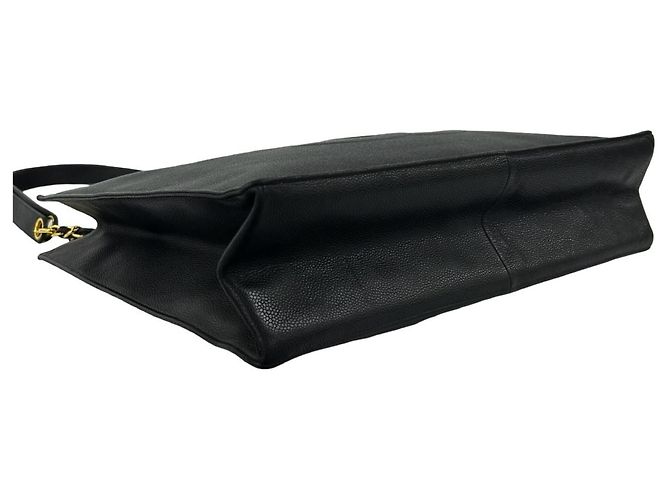 Borsa a spalla Chanel in pelle Caviar Nero - vista 7
