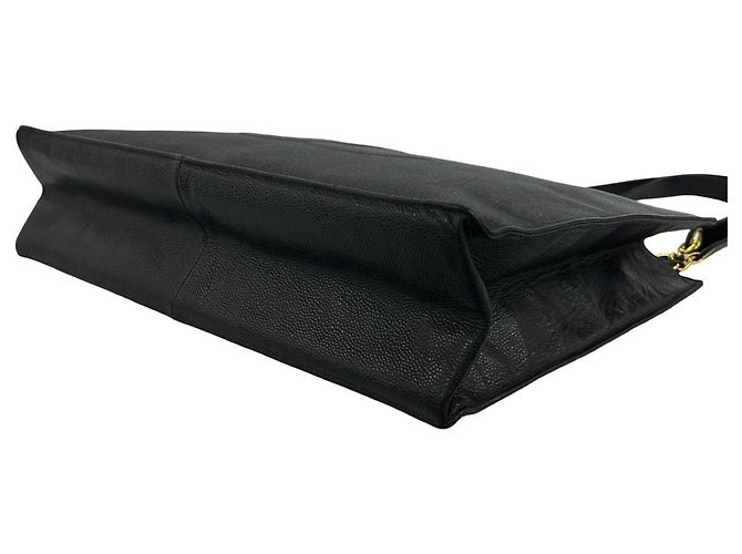 Borsa a spalla Chanel in pelle Caviar Nero - vista 8