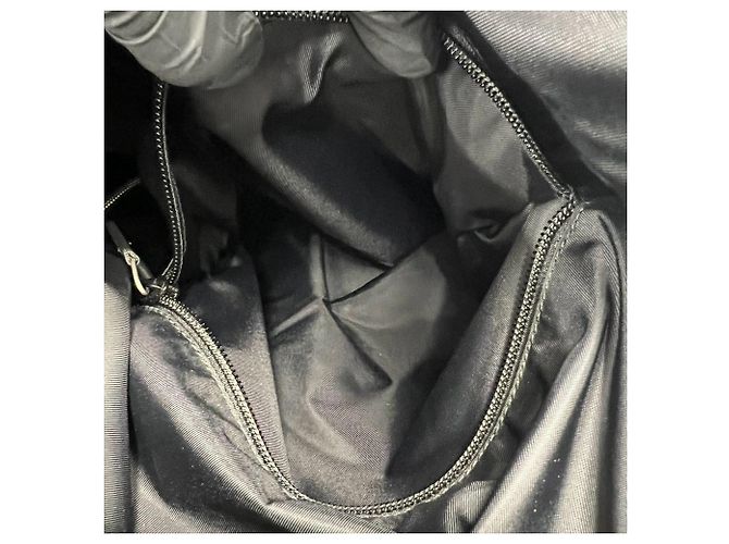Zaino Gucci Sherry Line in canvas e pelle Nero Rosso Verde - vista 10